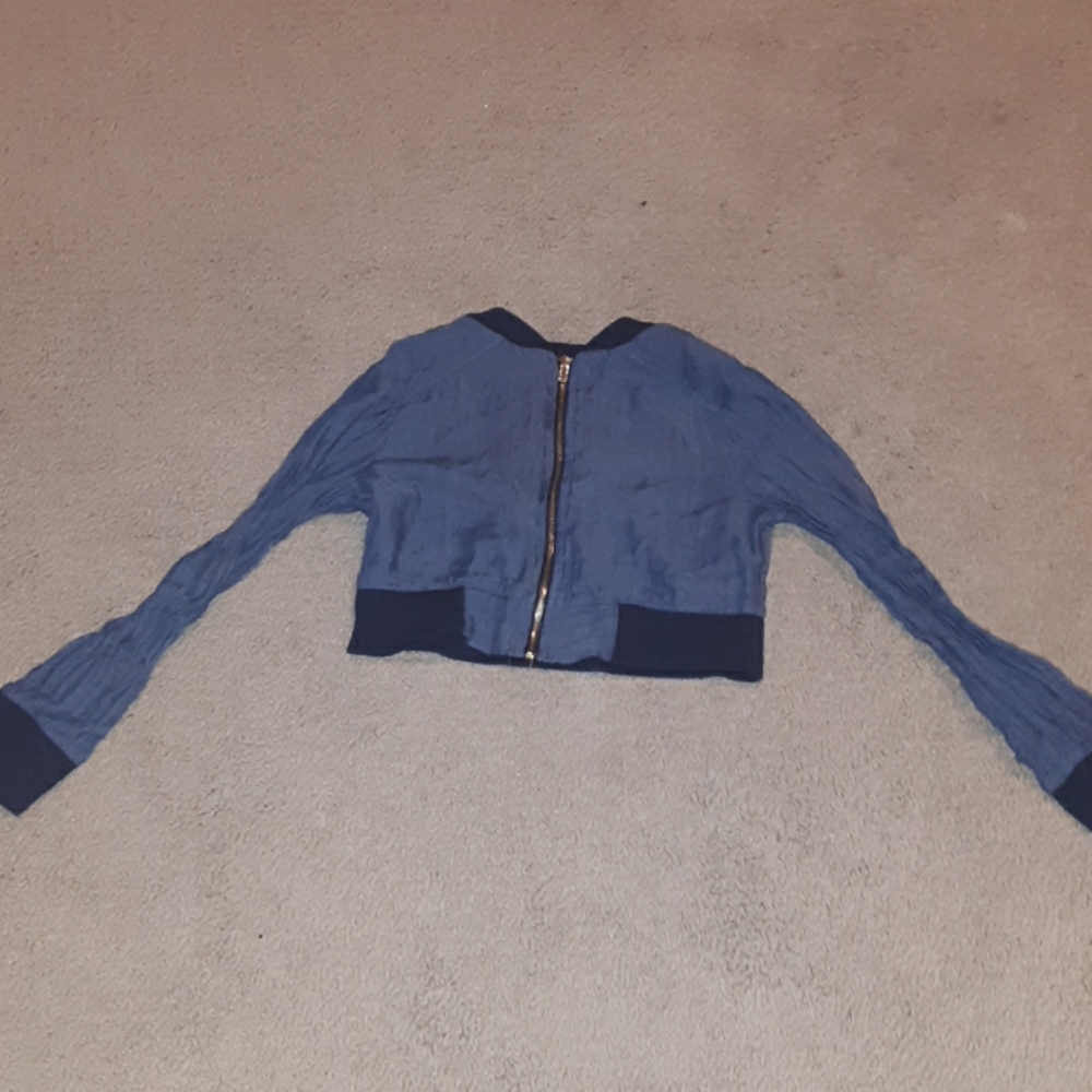 jean cropped jacket